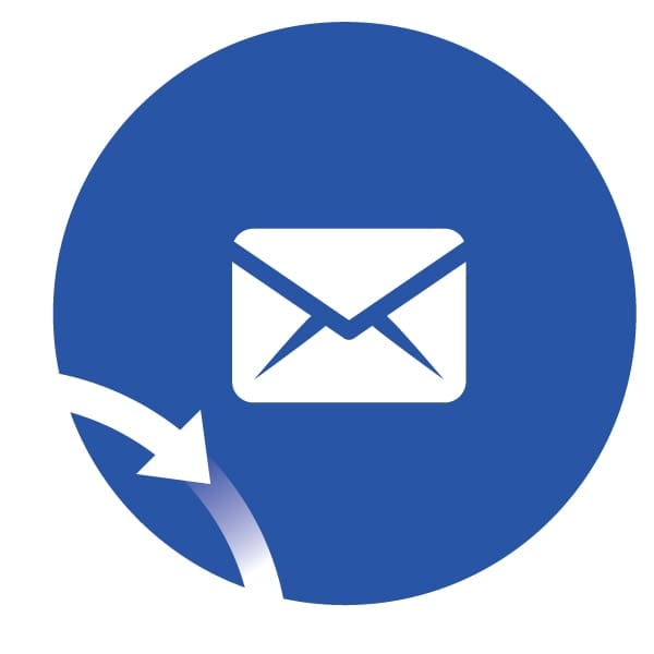 Blue email icon